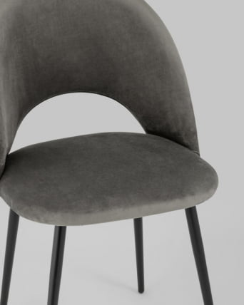 Стул Меган велюр Темно-серый_6