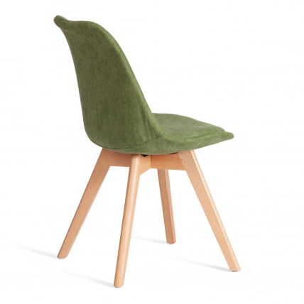 Стул TULIP SOFT (mod. 053V) дерево/пластик/ткань, 49,5 x 54,5 x 84 см, Зеленый (Green) LY1701-7_2