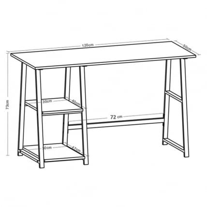 Стол на металлокаркасе BRABIX LOFT CD-006 Мореный дуб_10