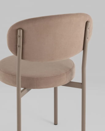 Стул Бриф SN велюр капучино каркас капучино муар_6