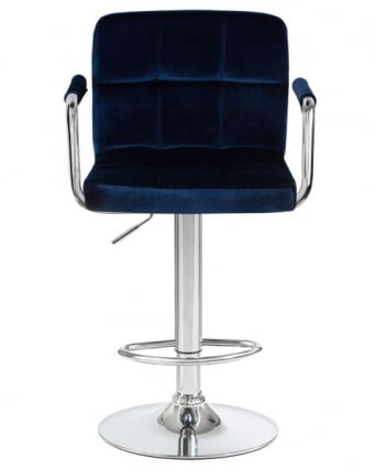 Стул барный DOBRIN KRUGER ARM (синий велюр (MJ9-117))_6