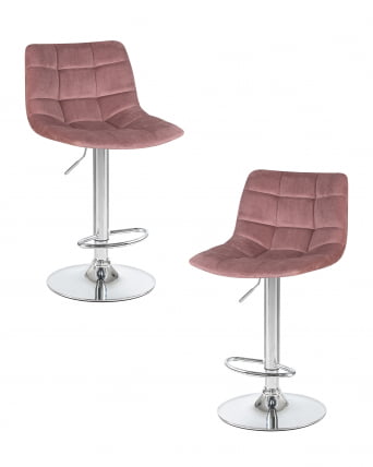 Стул барный DOBRIN TAILOR (пудрово-розовый велюр (MJ9-32)) 2 шт_0