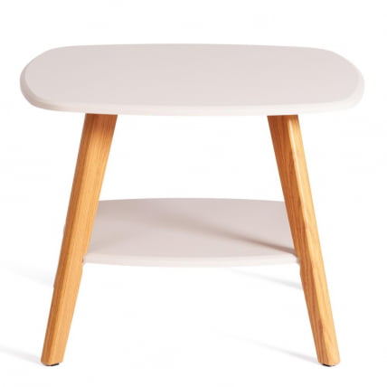 Журнальный стол РИО мдф, 65х65х50 см, крем/дуб светлый / RIO_1