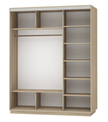 Шкаф-купе трехдверный Экспресс Трио Элемент 1800х2400h Дуб сонома_1