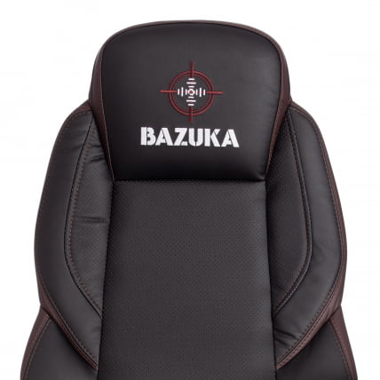 Кресло офисное BAZUKA кож/зам, черный/черный перфорированный/коричневый, 36-6/36-6/06/36-36 Кресло офисное BAZUKA кож/зам, черный/черный перфорированный/коричневый, 36-6/36-6/06/36-36_6
