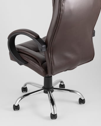 Компьютерное кресло ТопЧаирс Атлант экокожа Коричневое / TopChairs Atlant_6
