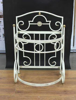 Тумбочка Мадена кованая полки стекло_1