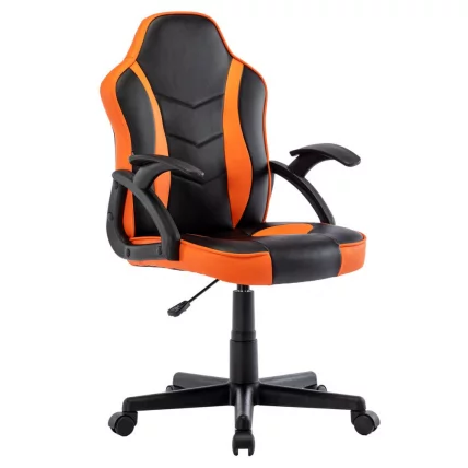 Кресло компьютерное BRABIX Shark GM-203 экокожа Черный-оранжевый_1