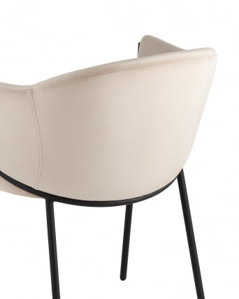 Стул Брасе велюр Молочный / Brace_3