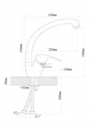 Смеситель ДР.Ганс РОНДО Черный, 2128109 / DR.Gans_1