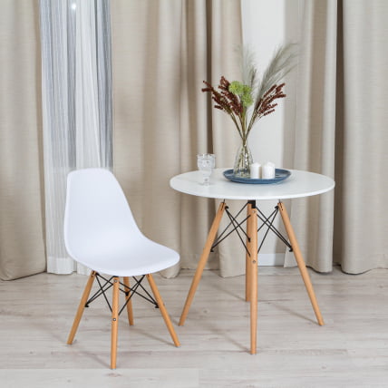 Стул CINDY (EAMES) (mod. 1801) дерево бук/металл/сиденье пластик, 45x51x82 см, White (белый)_8