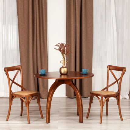 Стол THONET (mod.T9108) дерево вяз, 100х75 см, Темный Орех (№5)_10