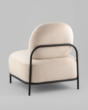 Кресло Стоун К велюр рельефный молочный_4