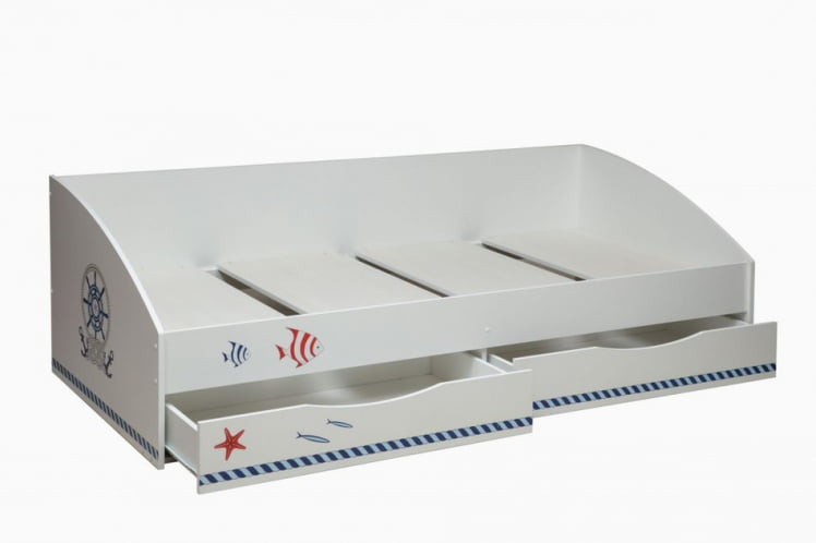 Кровать одинарная Фея-3 симметричная 2000 Белая Кораблик_3