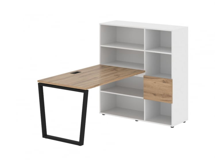 Рабочая станция EDIS EVRST 1213 Дуб Денвер светлый  Черный Белый_0