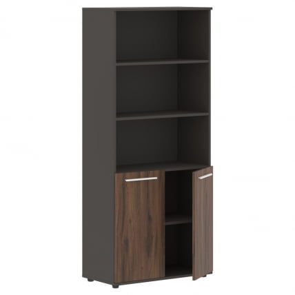 Шкаф с одним комплектом глухих малых дверей ЕДИС ЕХCС 85.5 Дуб Денвер темный Белый Мокко / EDIS EHCS_1