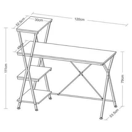 Стол на металлокаркасе BRABIX LOFT CD-004 Дуб натуральный_7