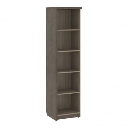 Стеллаж узкий на 5 секций левый WOOD&STONE СФ-534501 Бетон Чикаго темный Дрифтвуд_0