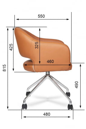 Кресло Комфорт Хром 4 Луча_5