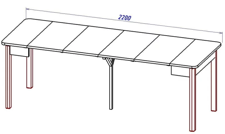 Стол-трансформер СТ 80-11 Дуб сонома_6