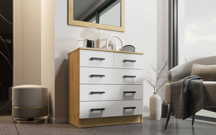 Комод К800-3/2 Дуб вотан/Белый_2