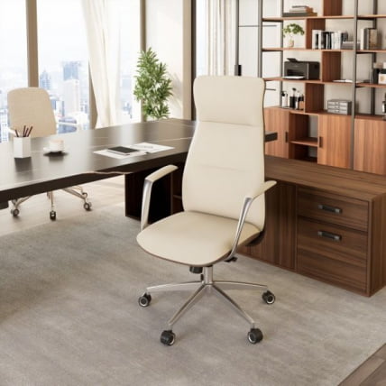 Эргономичное кресло руководителя Eureka OC08-OW, белое_9