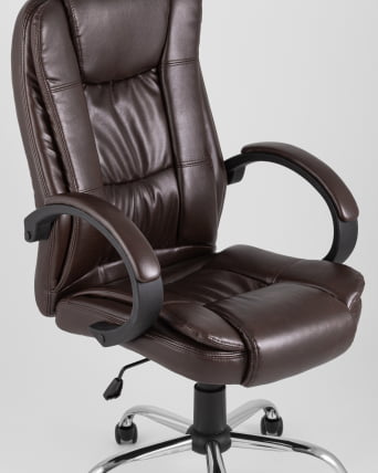 Компьютерное кресло ТопЧаирс Атлант экокожа Коричневое / TopChairs Atlant_7