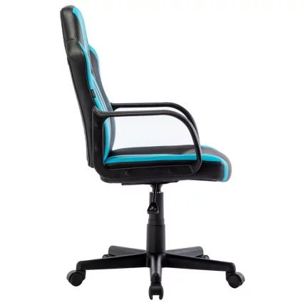 Кресло компьютерное BRABIX Stripe GM-202 экокожа Черный-голубой_4
