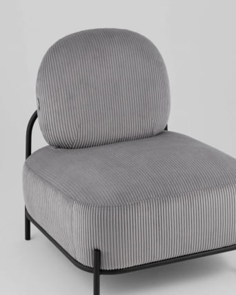 Кресло Стоун К велюр рельефный светло-серый_6