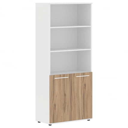 Шкаф с одним комплектом глухих малых дверей ЕДИС ЕХCС 85.5 Дуб Денвер светлый Белый Белый / EDIS EHCS_0