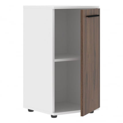 Шкаф колонка с глухой малой дверью ЕДИС ЕЛCС 42.1 Дуб Денвер темный Черный Белый / EDIS ELCS_1