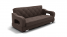 Диван Бруно-2 (ЗР) Цвет фасада: Коричневый; Тип: Прямой; Материал фасада: Металл/Велюр_800450