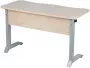 Парта двухместная эргономичная (рост №6) Ясень Шимо светлый/Металл Серый_3682499