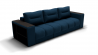 Диван Барон- 2 трансформер угловой (ЗР) Цвет фасада: Синий; Тип: Левый; Материал фасада: Металл/Велюр_797494