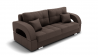 Диван Элита-1 (ЗР) Цвет фасада: Коричневый; Тип: Прямой; Материал фасада: Металл/Велюр_898559
