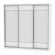 Шкаф-купе B-230х235х60-1(Белый-D8D8D8)_356336