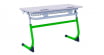 Парта двухместная регулируемая по высоте SMARTY (рост 3-5) Зеленый/Серый_3680419