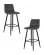 Стул барный DOBRIN NICOLE (черные матовые ножки, темно-серый велюр (108-91)) 2 шт_3636897