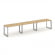 Стайл Проджект Рабочая станция односторонняя SN-59O.ORS-033 Тиквуд Светлый/Металл Серый/Серебро Загл _3862334