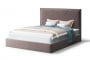 Кровать МИРА 2000*1400мм (без опор), велюр Бренди лайт 05 (кофе), (б/основания, б/матраса)_885557