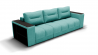 Диван Барон- 2 трансформер угловой (ЗР) Цвет фасада: Бирюзовый; Тип: Прямой; Материал фасада: Металл/Велюр_799139