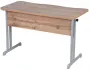 Парта двухместная эргономичный (рост 6) Дуб Вотан/Металл Серый_3682465