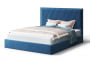 Кровать СОФИЯ 2000*1400мм (без опор), велюр Бренди лайт 08 (синий), (б/основания, б/матраса)_873299