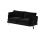 Диван двухместный Поско PSC-02 Velvet Lux 12/Металл Черный 2000*850*850_3694734