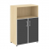 Шкаф Ялта LT.ST-2.2 R black Акация Лорка/Стекло Black 800*450*1195_3881385