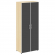 Шкаф Ялта LT.ST-1.10 R black Акация Лорка/Стекло Black 800*450*1987_3881098