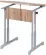 Парта одноместная эргономичный с углом наклона и пеналом (рост 3-7) Ясень Шимо светлый/Металл Серый_3682484