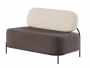 Диван двухместный Джайв JVE-2 Velvet lux 58/Velvet lux 100/Металл Черный 1250*720*770_3694239