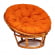 Кресло PAPASAN 23/01 W /с подушкой/ диаметр подушки 122 см, 115х101х104 см, Cognac (коньяк), ткань Оранжевый, С 23 Кресло PAPASAN 23/01 W /с подушкой/ диаметр подушки 122 см, 115х101х104 см, Cognac (коньяк), ткань Оранжевый, С 23_570735
