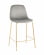 Стул полубарный Валенсия SN велюр Серый золотые ножки_458242